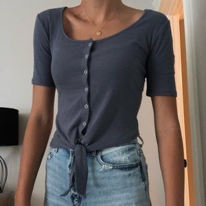 Button down tee shirt with tie- Aeropostale!